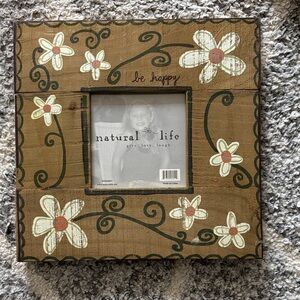 Natural Life Tan Floral Picture Frame